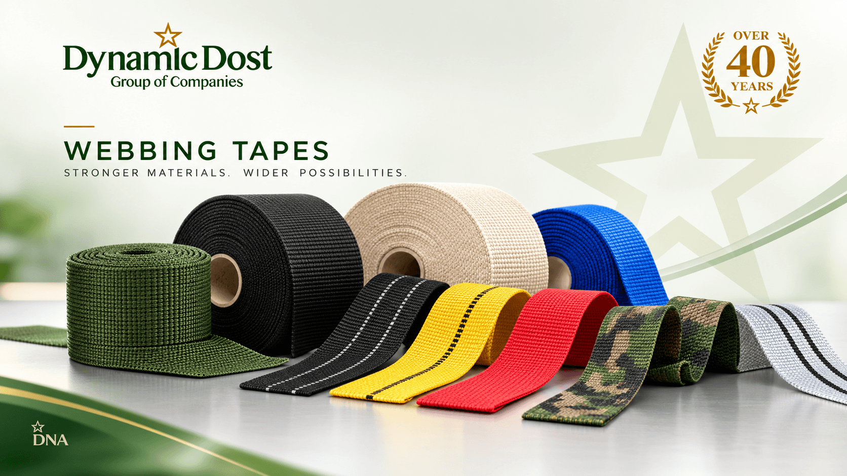 Stronger materials. Wider possibilities. — Webbing Tapes