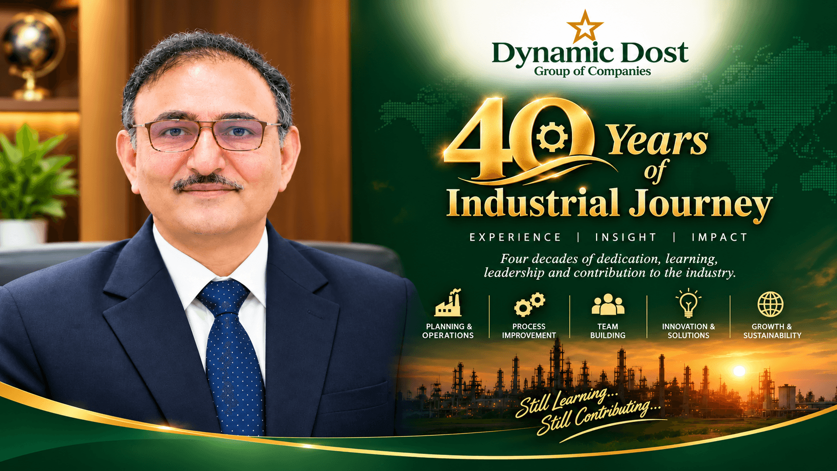 Mahesh Bharadwaj R — Founder & Director of Dynamic Dost — 40 Years of Industrial Journey. Experience, Insight, Impact.